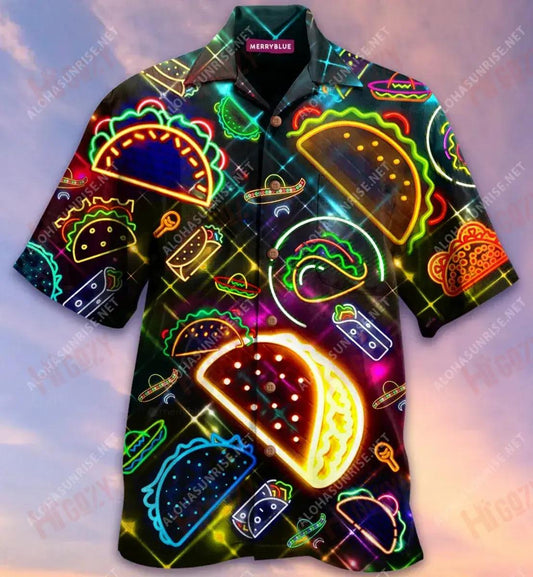 Ar an Máirt Chruthaigh Dia Tacos Léine Haváise Unisex Laethanta Saoire Gearr Muinchille Na Léinte Haváís is Fearr Léinte haváíais d'Fhir, Bronntanas Léine Haváíais, Bronntanas Nollag