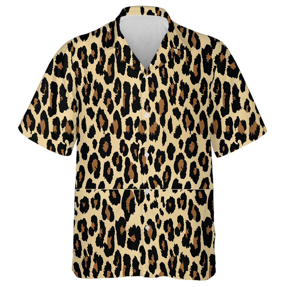 Exotic Colorful Leopard Design Hand Drawn Hawaiian Shirt, Hawaiian Shirt Gift, Christmas Gift