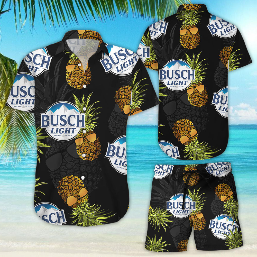 Busch Light Pineapple Hawaiian Shirt,Hawaiian Shirt Gift, Christmas Gift