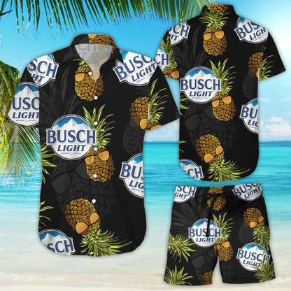 Busch Light Pineapple Hawaiian Shirt,Hawaiian Shirt Gift, Christmas Gift
