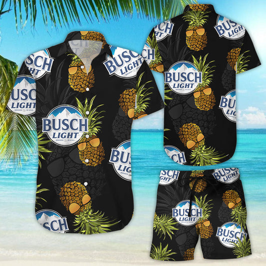 Busch Light Pineapple Hawaiian Shirt,Hawaiian Shirt Gift, Christmas Gift