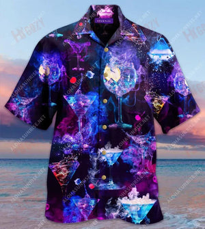 Amazing Cocktail Unisex Short Sleeve Shirt Ocean Aloha Shirt Hawaiian Crazy Shirts Hawaiian Shirts For Men, Hawaiian Shirt Christmas Gift