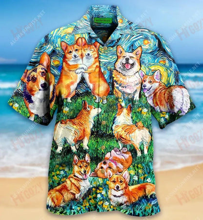 Is Fearr An Saol Le Corgi Léine Gearr Muinchille Unisex Léinte T Aigéan Na Léinte Haváís is Fearr Léinte Greannmhar haváís, Bronntanas Léine haváíais, Bronntanas Nollag