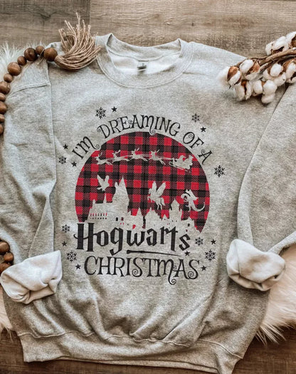 Iâ€™m Dreaming Of A Hogwarts Christmas Sweatshirt, Christmas Sweatshirt Cute, Christmas Winter Sweatshirt