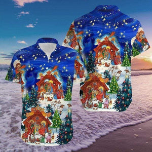 Cool Design Hawaiian Shirt Christmas It Is All About Jesus, Hawaiian Shirt Gift, Christmas Gift.