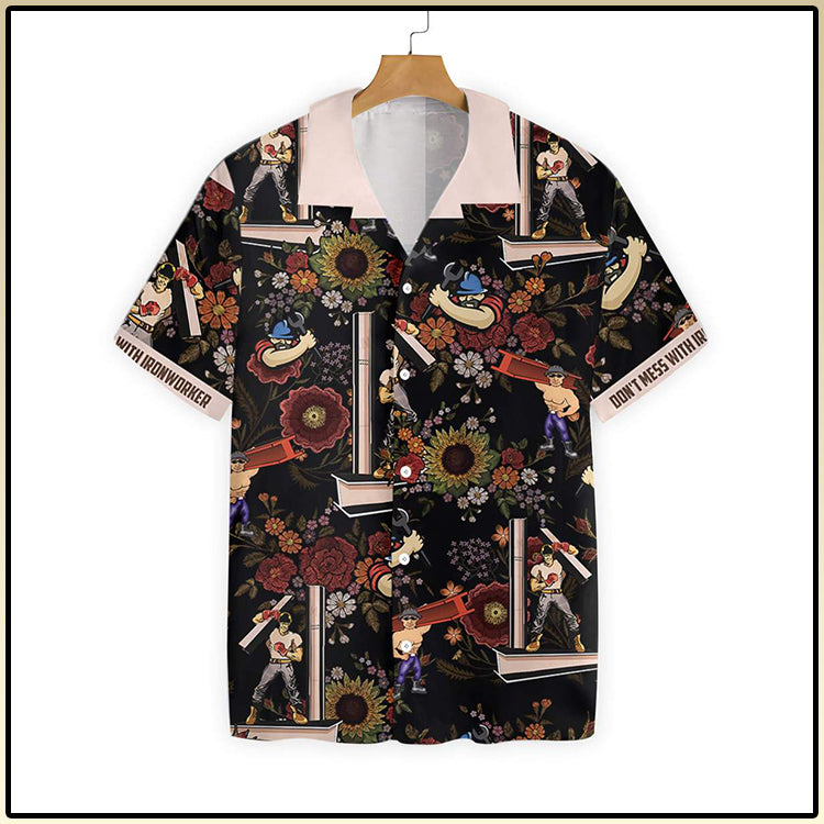 Dont Mess With Ironworker Hawaiian Shirt_Hawaiian Shirt Gift, Christmas Gift