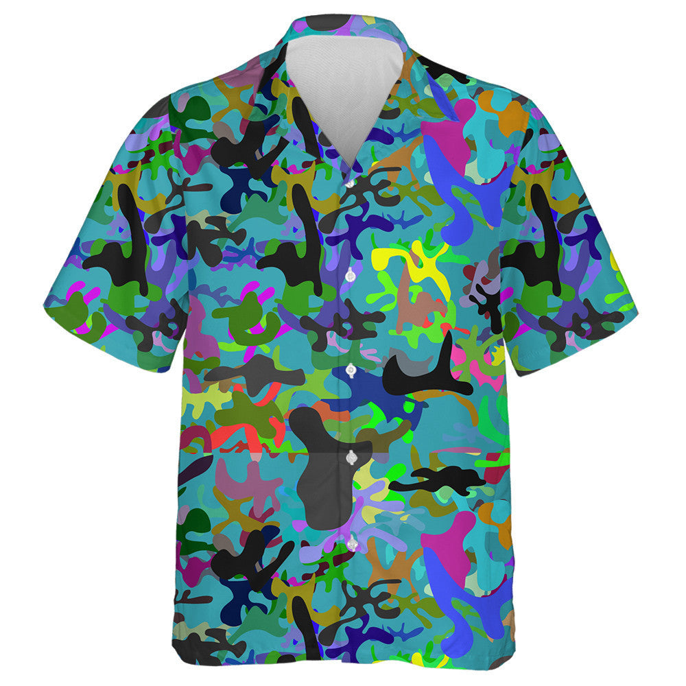 Colorful Spray Painting Festival Camouflage Background Hawaiian Shirt,Hawaiian Shirt Gift, Christmas Gift