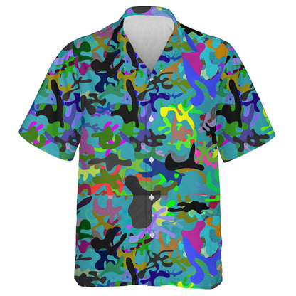 Colorful Spray Painting Festival Camouflage Background Hawaiian Shirt,Hawaiian Shirt Gift, Christmas Gift