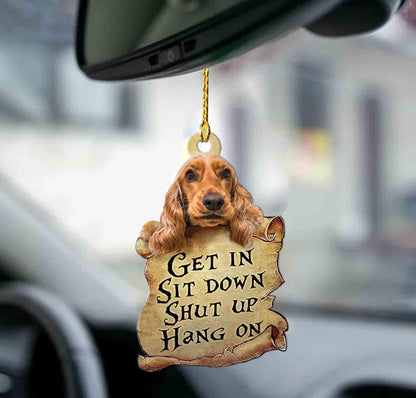 Cocker Spaniel Get in Sit down 2 sides Ornament, Christmas Gift, Christmas Decoration