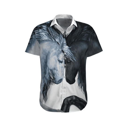 Romantic Horse Watercolor Design Hawaiian Shirt,Hawaiian Shirt Gift, Christmas Gift