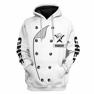 3D Chef Uniform Custom Name Tshirt Hoodie Apparel