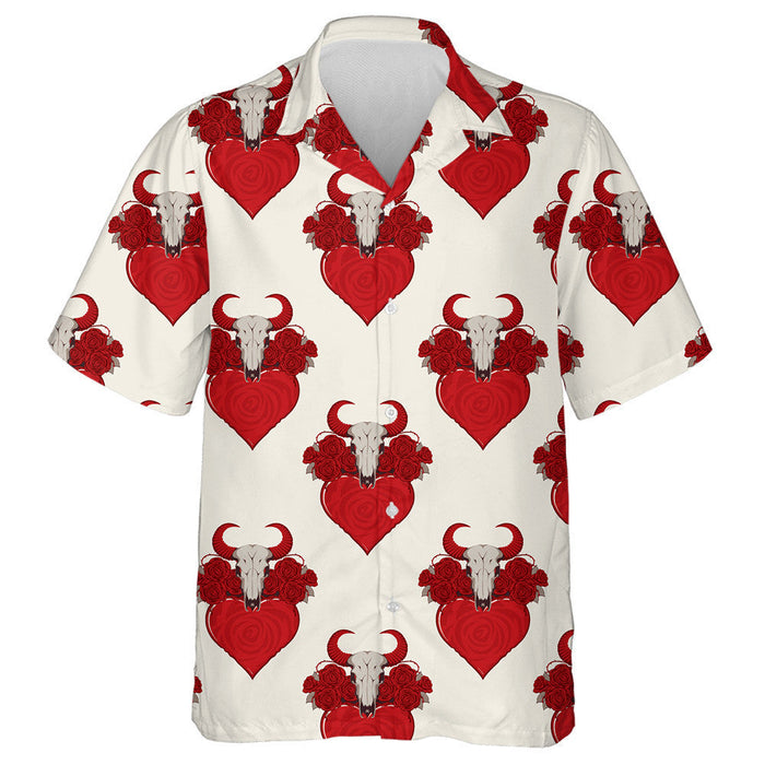 Cow On The Theme Of Love And Death Hawaiian Shirt,Hawaiian Shirt Gift, Christmas Gift