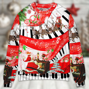 Christmas Love Music Happy Life Ugly Christmas Sweater, Christmas Ugly Sweater, Christmas Gift, Gift Christmas 2024