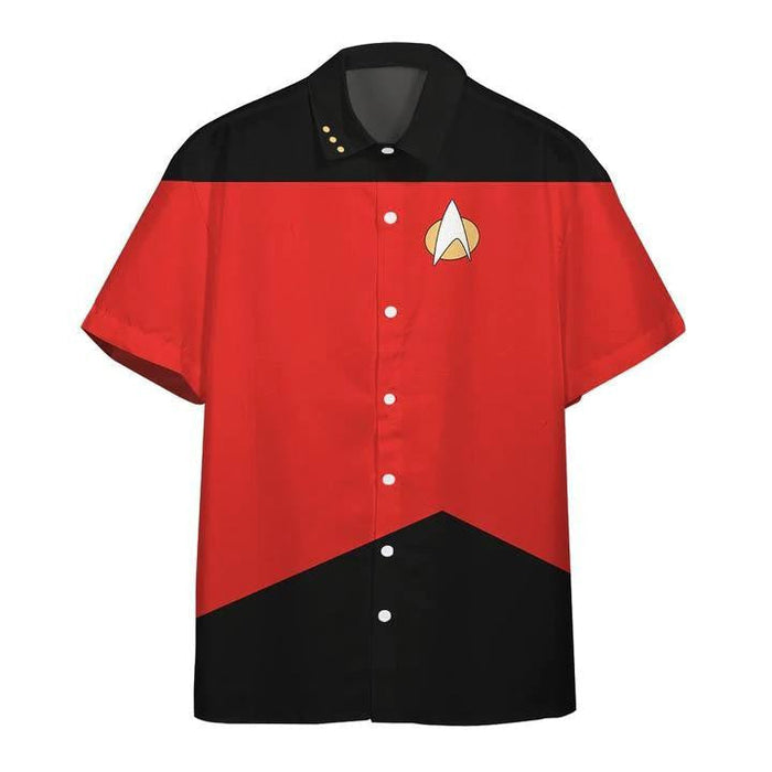 Star Trek The Next Generation Red Uniform Hawaiian Shirt, Hawaiian Shirt Gift, Christmas Gift