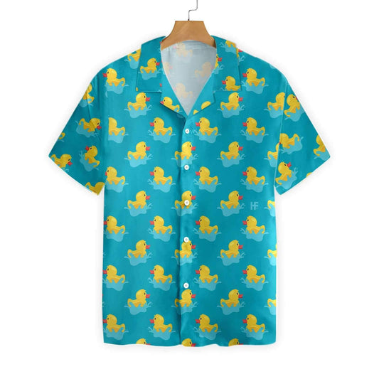 Sweet Little Duck Playing With Water Hawaiian Shirt,Hawaiian Shirt Gift, Christmas Gift
