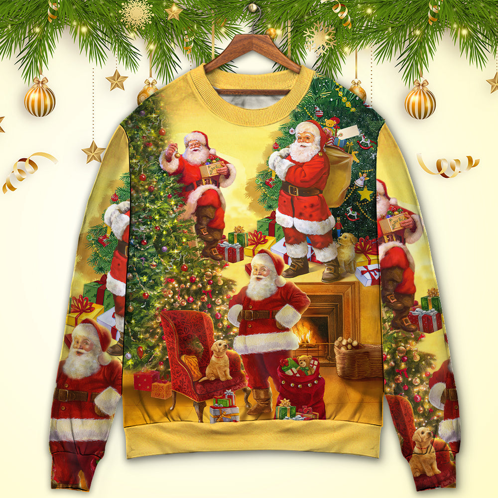 Christmas Santa Claus Story Happy Xmas Art Style Ugly Christmas Sweater, Christmas Gift, Gift Christmas 2024