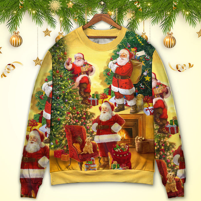 Christmas Santa Claus Story Happy Xmas Art Style Ugly Christmas Sweater, Christmas Gift, Gift Christmas 2024