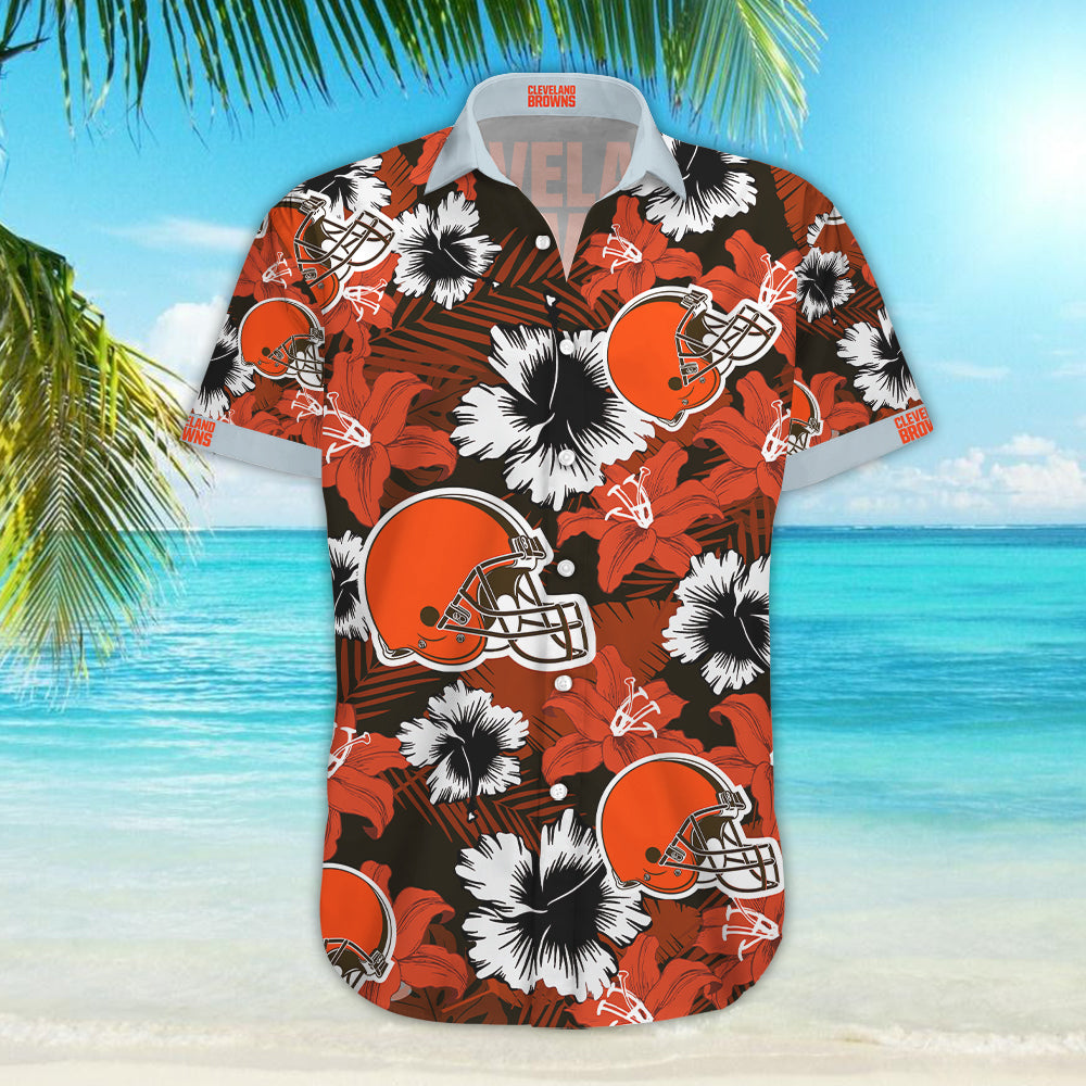 Cleveland Browns Hawaiian Shirt_Hawaiian Shirt Gift, Christmas Gift