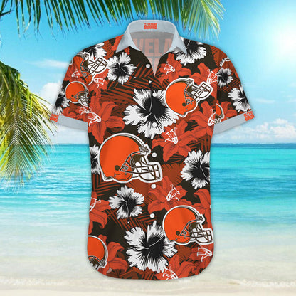 Cleveland Browns Hawaiian Shirt_Hawaiian Shirt Gift, Christmas Gift