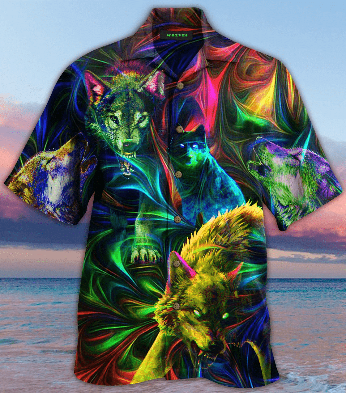 Buy Hawaiian Aloha Shirts Amazing Wolves-Hawaiian Shirt Gift, Christmas Gift