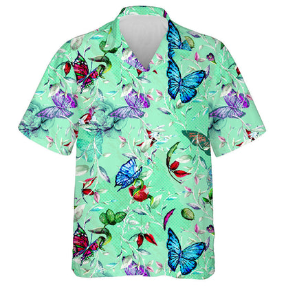 Bláth Peony Lámhtharraingthe Le Léine Haváíach Duilleog Agus Féileacán, Bronntanas Léine Haváís, Bronntanas Nollag