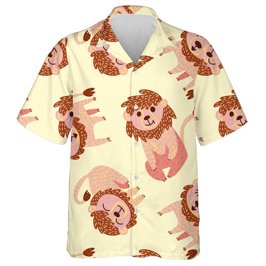 Leon Greannmhar I Nóiméid Éagsúla Ar Chúlra Buí Léine Haváís, Bronntanas Léine Haváíais, Bronntanas Nollag