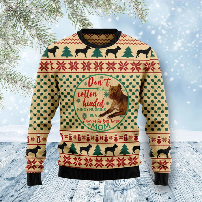 American Pit Bull Terrier Mom Ugly Christmas Sweater Christmas Tshirt Hoodie Apparel,Christmas Ugly Sweater,Christmas Gift,Gift Christmas 2022