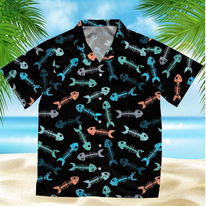 Fishing Bone Hawaiian Shirt_ Hawaiian Shirt Gift, Christmas Gift