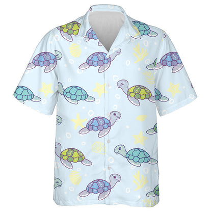Character Cute And Funny Turtle On Grey Hawaiian Shirt, Hawaiian Shirt Gift, Christmas Gift