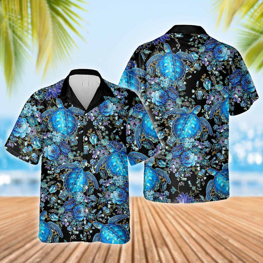 Salty Lil' Beach - Turtle Pattern Hawaiian Shirt,Hawaiian Shirt Gift, Christmas Gift