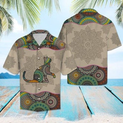 Cat Mandala Hawaiian Shirt Summer_Hawaiian Shirt Gift, Christmas Gift