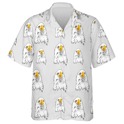 Funny Eagle Head On Light Purple Background Hawaiian Shirt, Hawaiian Shirt Gift, Christmas Gift