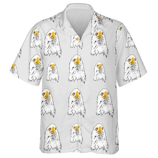 Funny Eagle Head On Light Purple Background Hawaiian Shirt, Hawaiian Shirt Gift, Christmas Gift