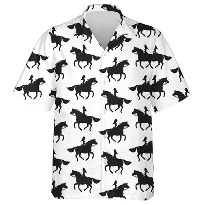 Cailín Bó Buí ag Marcaíocht ag Rith Scáthchruth Capall Léine Haváíais, Bronntanas Léine Haváís, Bronntanas Nollag