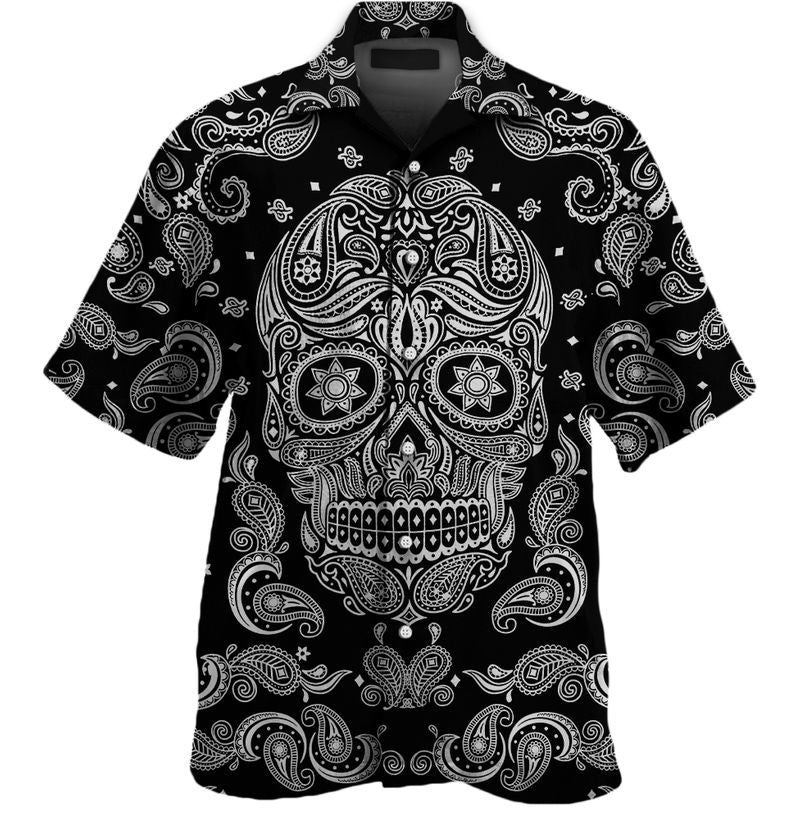 Bohemian Sugar Skull Pattern Awesome Background Design Hawaiian Shirt, Hawaiian Shirt Gift, Christmas Gift