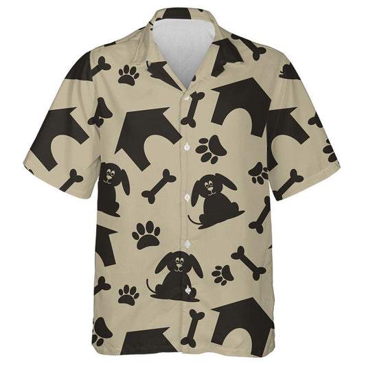 Brown Dog House With Bone Isolated Background Hawaiian Shirt, Hawaiian Shirt Gift, Christmas Gift