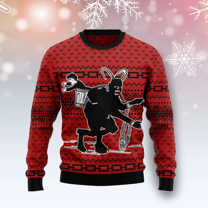 Krampus The Christmas Devil unisex womens & mens, couples matching, friends, funny family ugly christmas holiday sweater gifts,Christmas Ugly Sweater