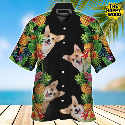 Corgi 3D Hawaiian Hawaii Shirt, Hwaiian For Gift
