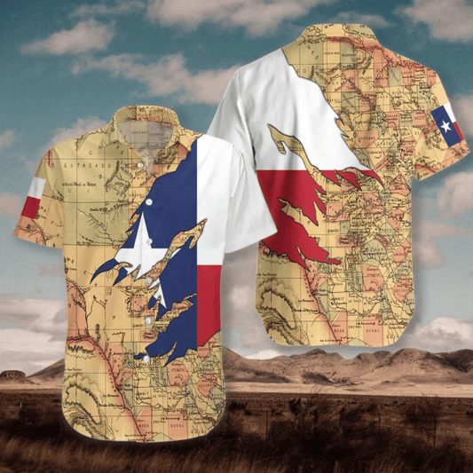 Classic Texas Peace Crazy Background Design Hawaiian Shirt,Hawaiian Shirt Gift, Christmas Gift