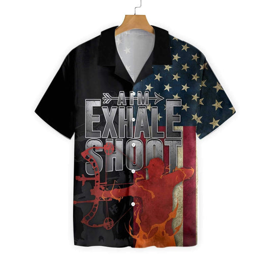 Aidhm Exhale Shoot Boghdóireacht Léine Aloha Haváís Shorts Haváís Gearr Muinchille Trá, Bronntanas Léine Haváís, Bronntanas Nollag