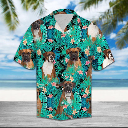 Cool Boxer Tropical Jungle Design Hawaiian Shirt,Hawaiian Shirt Gift, Christmas Gift