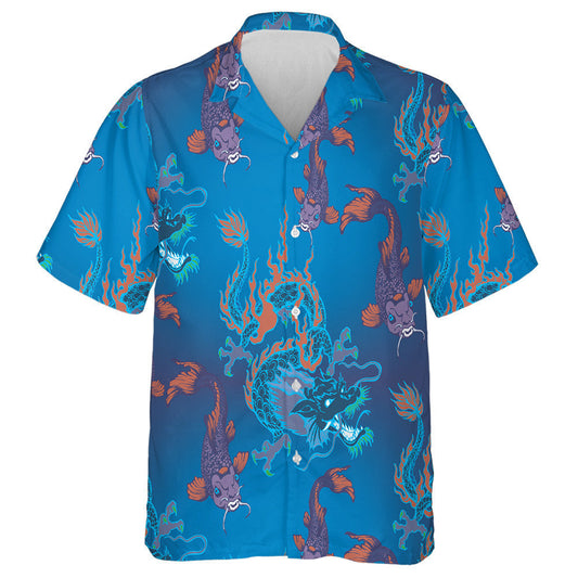 Nice Fishes And Dragons In Asian Style Hawaiian Shirt, Hawaiian Shirt Gift, Christmas Gift