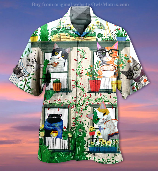 Cats Good Morning - Hawaiian Shirt, Hwaiian For Gift