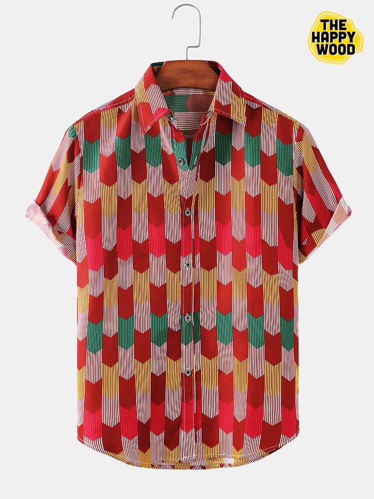 Colorful Printed Hawaiian Hawaii Shirt, Hwaiian For Gift