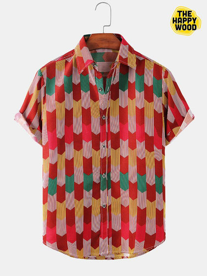 Colorful Printed Hawaiian Hawaii Shirt, Hwaiian For Gift