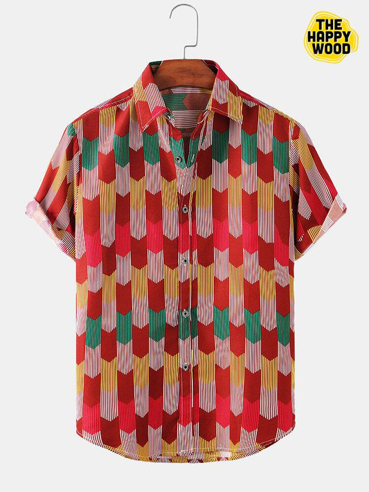 Colorful Printed Hawaiian Hawaii Shirt, Hwaiian For Gift