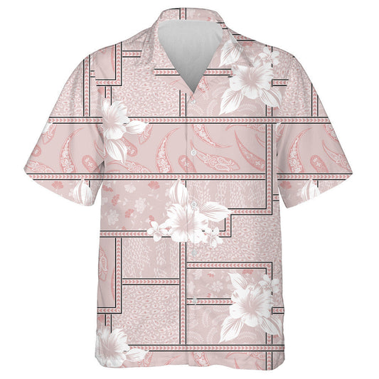 Ainmhithe Fiáine Bláthanna Bána Le Duilleoga Paisley Agus Léine Haváís Liopard, Bronntanas Léine Haváís, Bronntanas Nollag