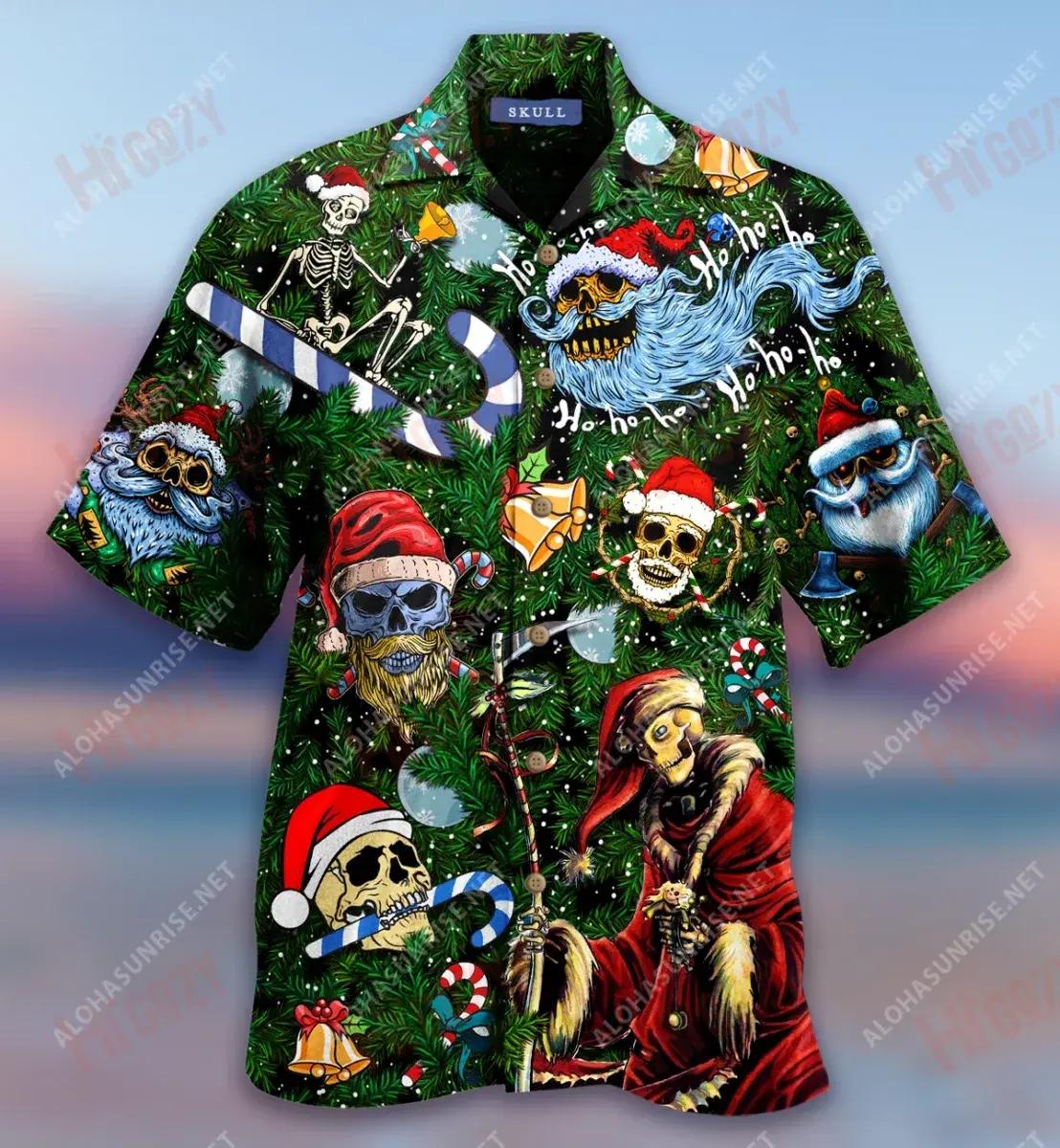 Cloigeann Daidí na Nollag Léine Ghearr Muinchille Caitheamh aimsire Léinte T Haváíacha Léinte haváíais Oirbheartaíochta do Mhná, Bronntanas Léine Haváíais, Bronntanas Nollag