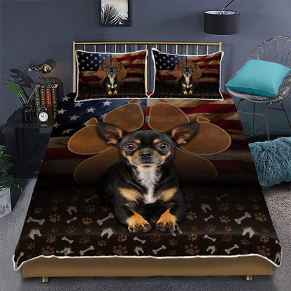 Chihuahua Dog Paw Quilt Bedding Set Bedroom 3D,Bedding Christmas Gift,Bedding Set Christmas