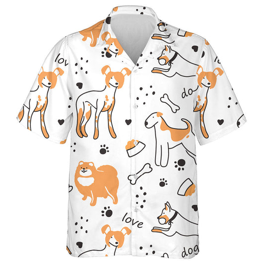 Madraí Pureáilte I Stíl Léine Haváíais Doodle, Bronntanas Léine Haváí, Bronntanas Nollag